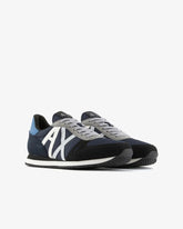 Armani Exchange Men’s Sneakers ECO-SUEDE Black+Navy+Grey